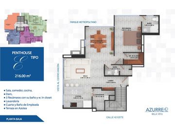 APARTAMENTO PENTHOUSE 300m2 3 RECAMARAS BELLA VISTA PH AZURRE