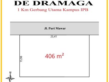 Kavling Kost Dramaga, Sangat Strategis Dekat Kampus IPB, SHM