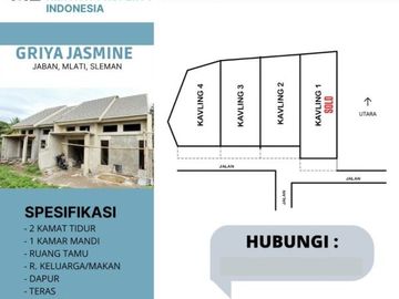 Rumah Proses Bangun DP Bisa Dicicil 6X Dekat Lapangan Denggung Sleman