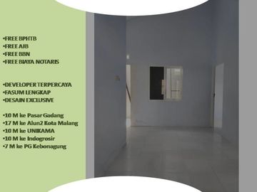 Rumah Dijual di Malang Tipe 25/60 Free Biaya Dekat Alun2