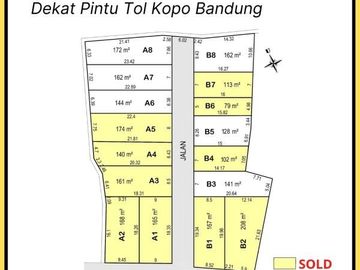 Tanah Bandung Kopo Dekat TKI 2 SHM 3 Jutaan/m