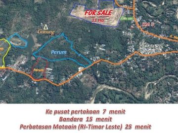 Jual tanah lahan Shm cocok untuk hotel di Atambua, Belu, Ntt