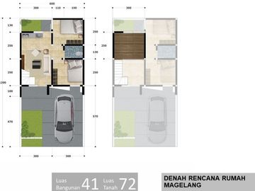 Rumah minimalis cantik siap bangun dalam perumahan baru Magelang