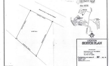 Lot for sale in Cebu City, Hidden View in Talamban