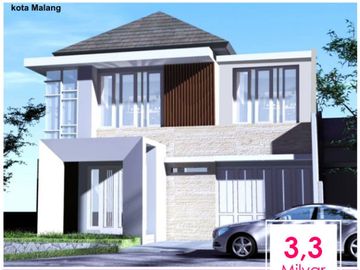 Rumah Hook Baru Luas 270 di Villa Puncak Tidar kota Malang