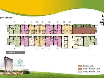 Casa De Parco Tower Magnolia Siap Huni di BSD City