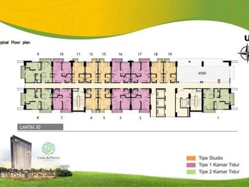 Casa De Parco Tower Magnolia Siap Huni di BSD City
