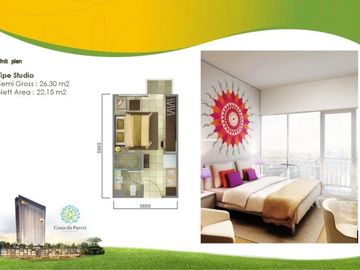Casa De Parco Tower Magnolia Siap Huni di BSD City