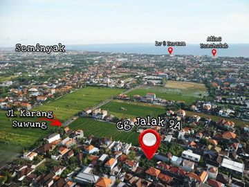 Tanah Siap Bangun 715m2 di Berawa Lingkungan Villa