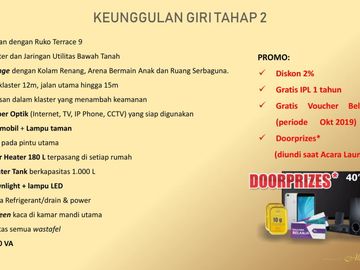 Rumah Cantik di Cluster Giri, Suvarna Sutera