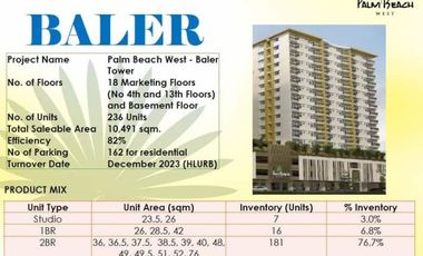 2Bedrooom Pre Selling Tower in Palm Beach West Pasay City