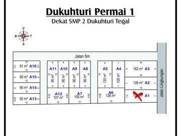 Kavling Strategis Dukuhturi Tegal, Diskon 25%, Cicil 12x