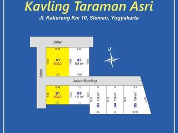 Tepi Jalan Aspal, Tanah Perumahan Jl Kaliurang Km 10: SHM