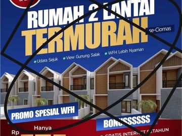 Rumah 2 lantai harga 1 lantai diciomas bogor view pegunungan
