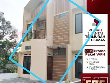 Rumah 2 lantai harga 1 lantai diciomas bogor view pegunungan