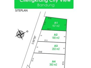 Dekat Ubertos Kapling Lebar 9 Meter Bandung City View