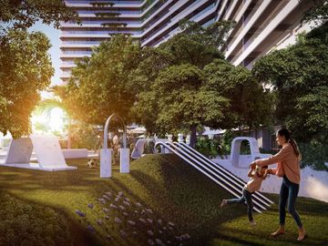 Departamento en edificio sustentable, con vista al mar, campo de golf