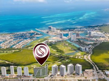 Departamento en edificio sustentable, con vista al mar, campo de golf
