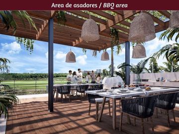 Departamento en edificio sustentable, con vista al mar, campo de golf