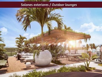Departamento en edificio sustentable, con vista al mar, campo de golf