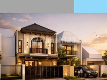 Rumah Baru Fasad Modern Mewah Dalam Komplek Strategis di Cinere