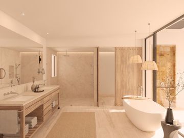 Departamento, vista al mar, con alberca y jacuzzi privado, club de playa, campo