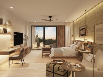 Departamento, vista al mar, con alberca y jacuzzi privado, club de playa, campo