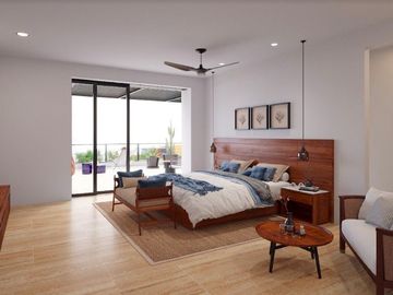 Departamento, vista al mar, con alberca y jacuzzi privado, club de playa, campo