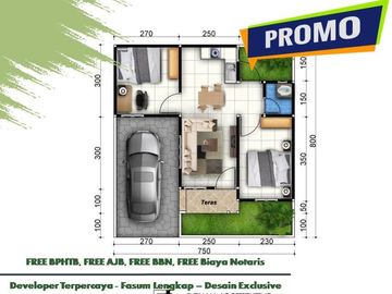 Jual Rumah Malang Tipe 36/60 Fasum Terlengkap, Promo Kemerdekaan Diskon 20%