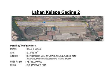 Dijual atau Disewakan Lahan di Kelapa Gading, Jakarta
