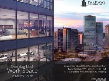 100++SQM Office space for sale in Filinvest City Alabang Parkway Corporate Center