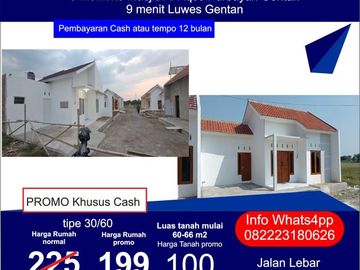 rumah murah gentan solo rumah waru baki kavling gentan tanah gentan