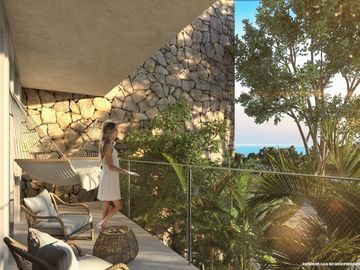 Penthouse a pasos del mar con club de playa en Akumal Tulum