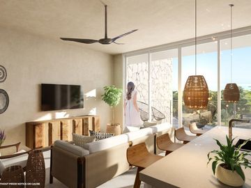 Penthouse a pasos del mar con club de playa en Akumal Tulum