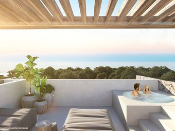 Penthouse a pasos del mar con club de playa en Akumal Tulum