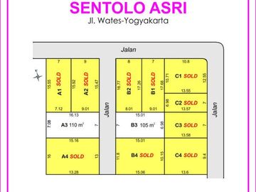 Tanah Jogja 122 m2, Sertifikat Siap Balik Nama