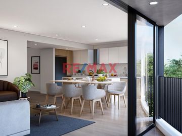 El balance perfecto entre comodidad y estilo. Este exclusivo edificio de sólo 17 departamentos en el límite de Barranco y Miraflores combina diseño ur