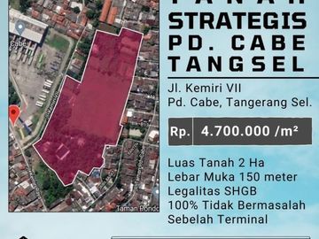 BANTING HARGA TANAH STRATEGIS PONDOK CABE TANGERANG SELATAN