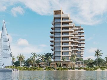 Estudio con acceso a la playa, terraza, tina, alberca y  Area de Coworking