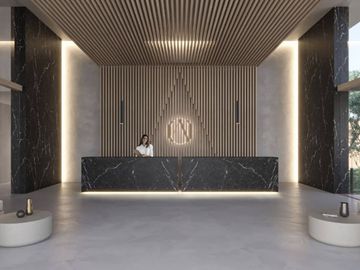 Estudio con acceso a la playa, terraza, tina, alberca y  Area de Coworking