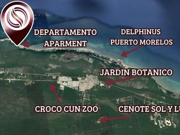 Estudio con acceso a la playa, terraza, tina, alberca y  Area de Coworking