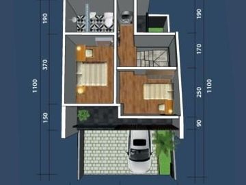 Rumah minimalis 2 lt di Rangkapan Jaya Depok