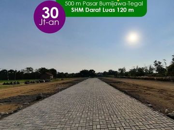 500 m Jalan Pasar Bumijawa Tegal : Mulai 30 Jt-an, SHM Darat