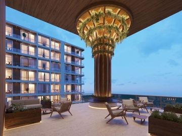 Apartamento con rooftop y alberca vista al mar y mas amenidades en venta Cancún.