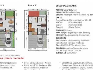Rumah Murah 2 Lantai Di Rangkapan Jaya Pancoran Mas