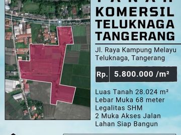 Tanah Strategis Teluknaga Tangerang Dekat Bandara