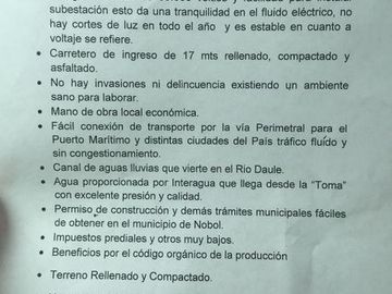 Terreno Parque Industrial Km 29,5 Via Daule - Petrillo 9000 m2
