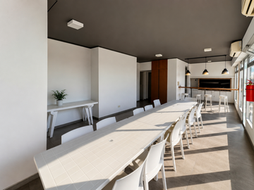 ALMAGRO. Av. CORRIENTES al 3100. Gran Ambiente en Edificio con Full Amenities
