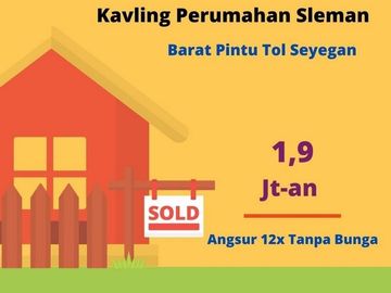 220 Jt-an, Dekat Pintu Tol: Tanah Dijual Jogja