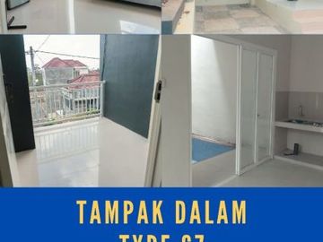 Rumah villa lengkap dengan kolam renang di kota wisata